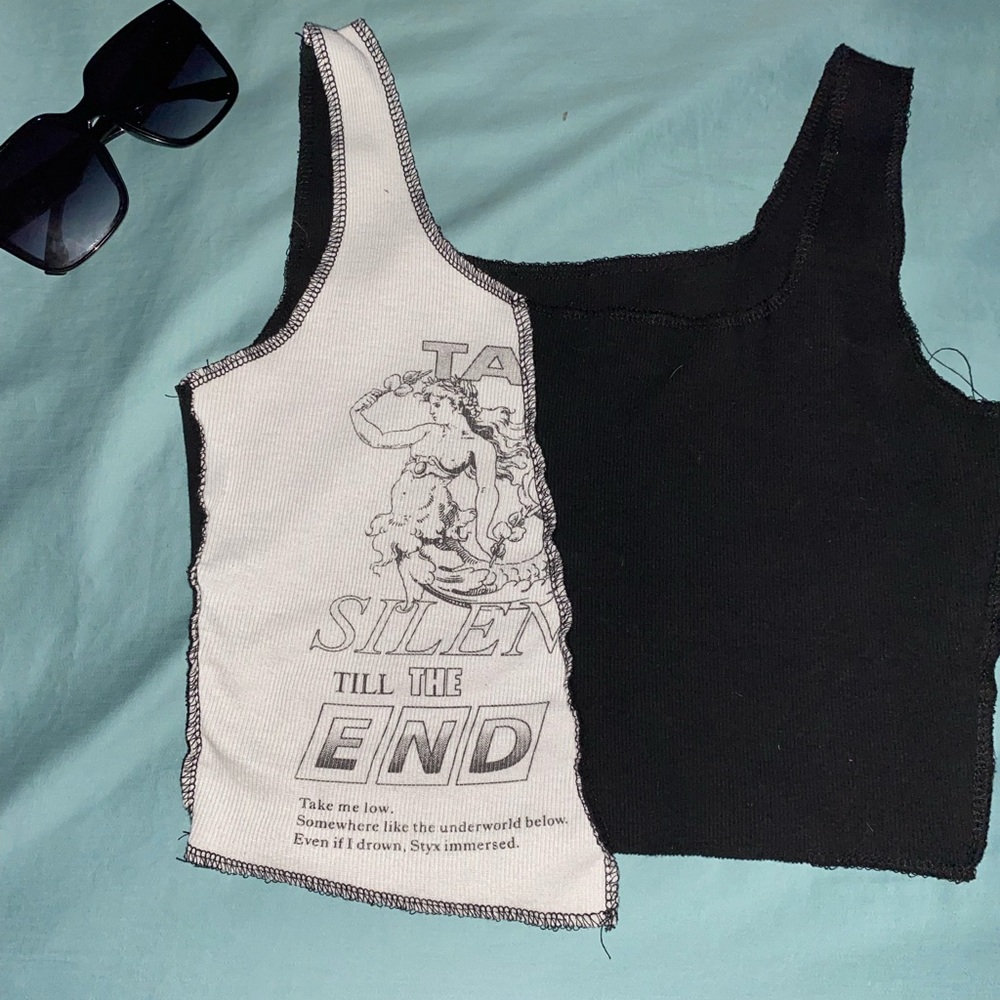 Black cropped top
